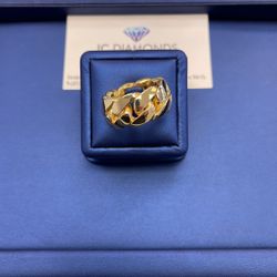 Ring Cubanlink 14,5 ‘’ Mm Wide 10k Solid