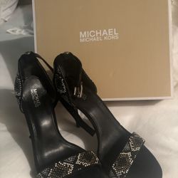 Michael Kors Leather Black Leather 