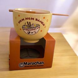 Brand New In Box Maruchan Bowl With Chopsticks 