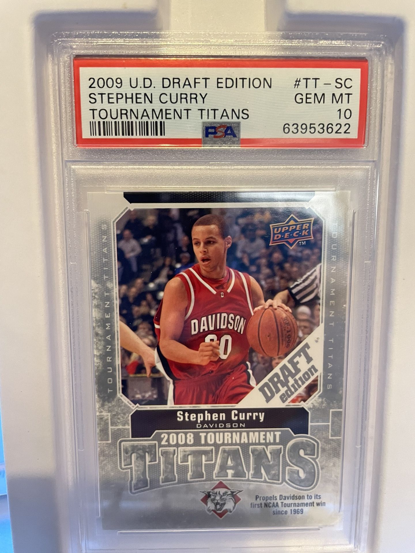 2009 UD Draft Steph Curry RC PSA 10