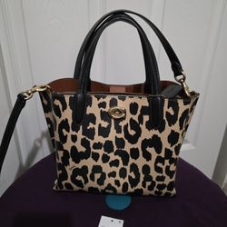 Coach Leopard Willow Tote