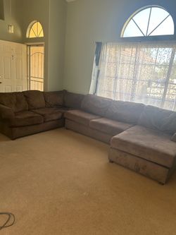 Brown sectional
