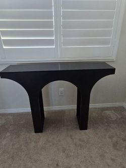 Black console table
