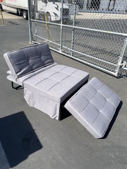 74 inch Convertible Sofa Bed Light Grey,4-in-1 Folding Sofa -Color:  Light Grey -Material: Linen Fabric+ Metal + Sponge  -Square metal legs: 0.79 inch