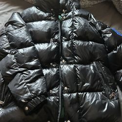 Black/Green Moncler Puffer Jacket 