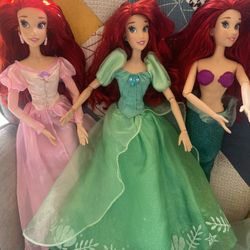 3 Dolls Little Mermaind Used