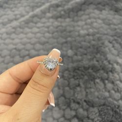 Silver Heart Ring Size 8