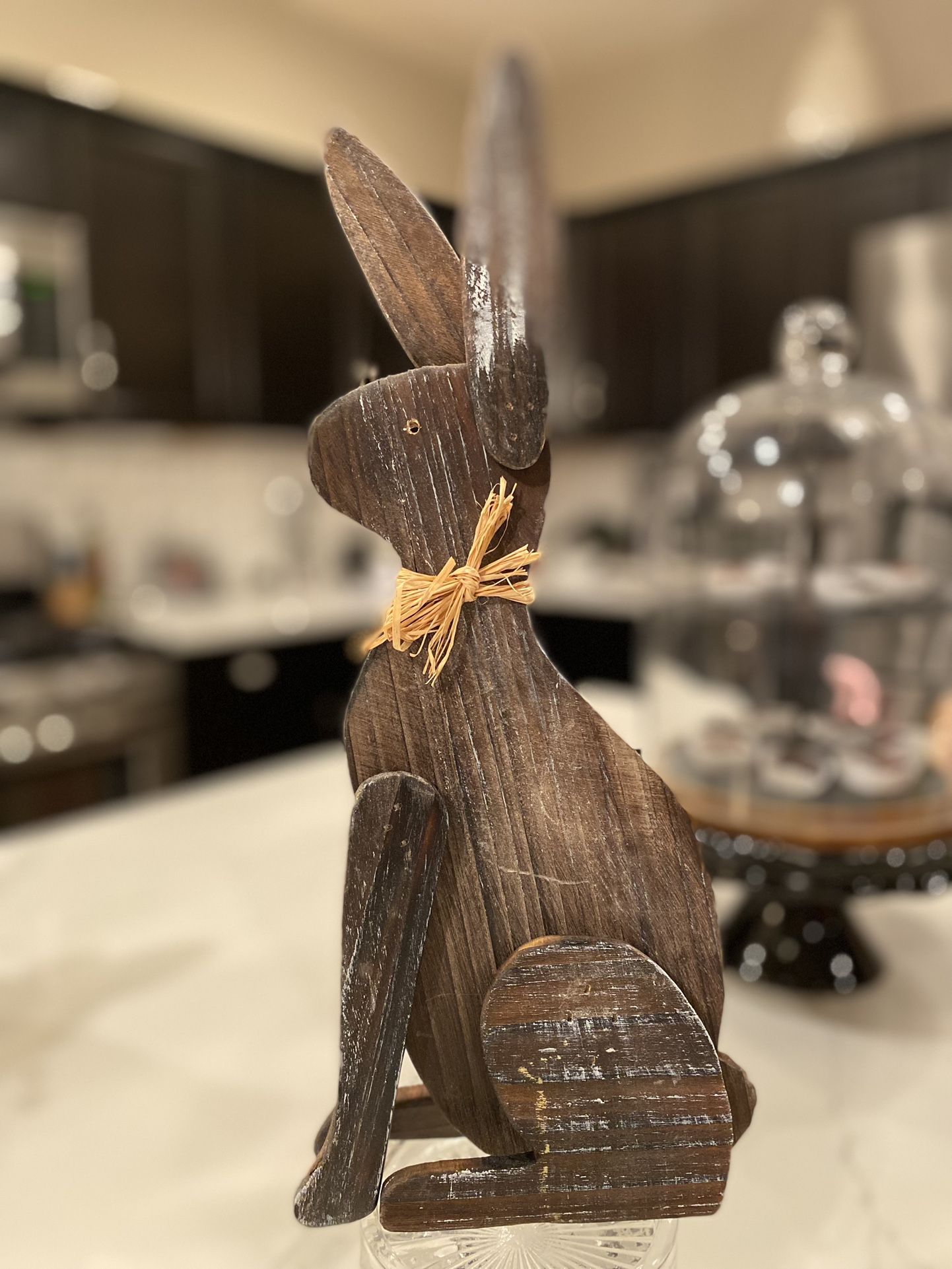 Rustic Wood Lightweight Bunny 13” tall x 6.5” wide