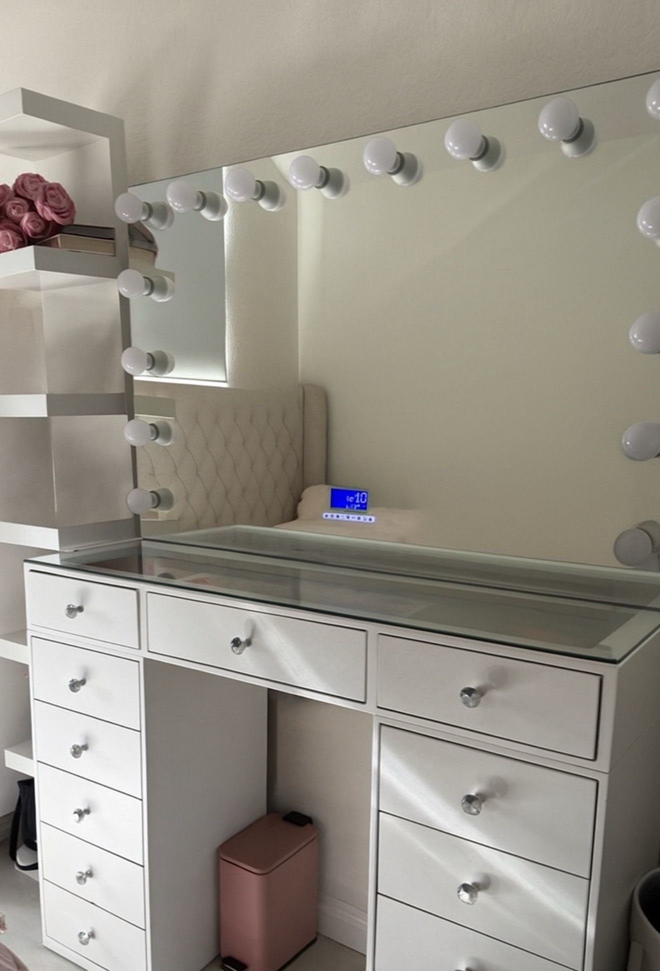 Makeup Vanity And IKEA Shelf
