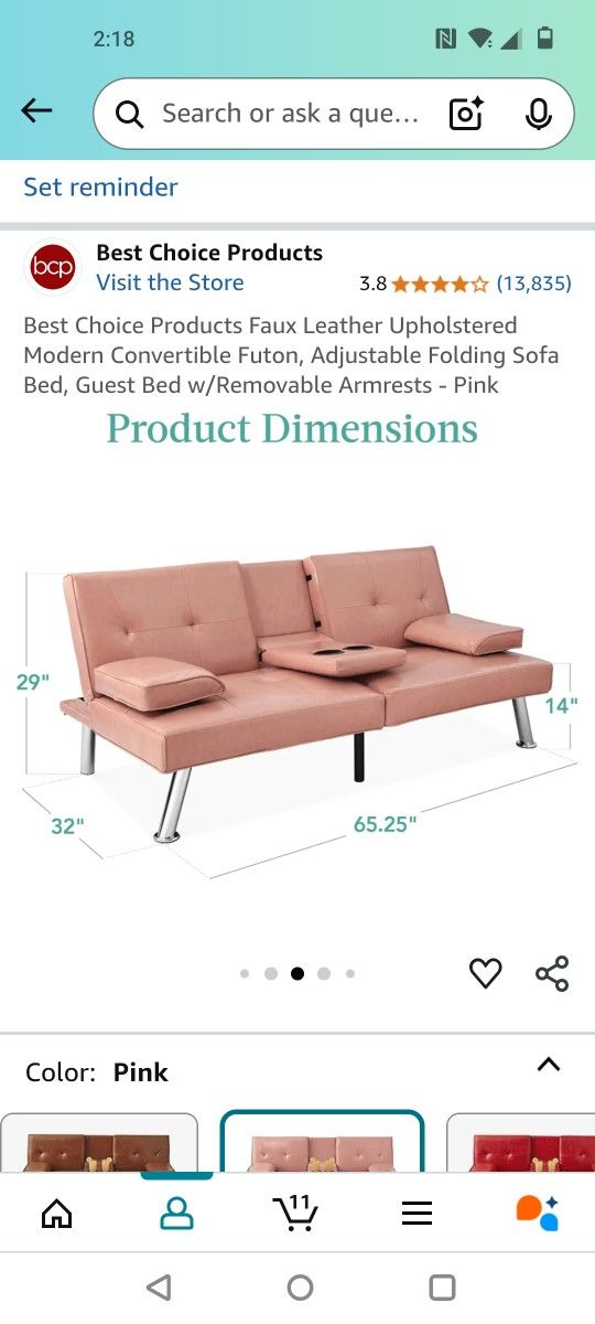 Pink Futon