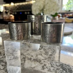 Antique Custom Engraved Napkin Holders