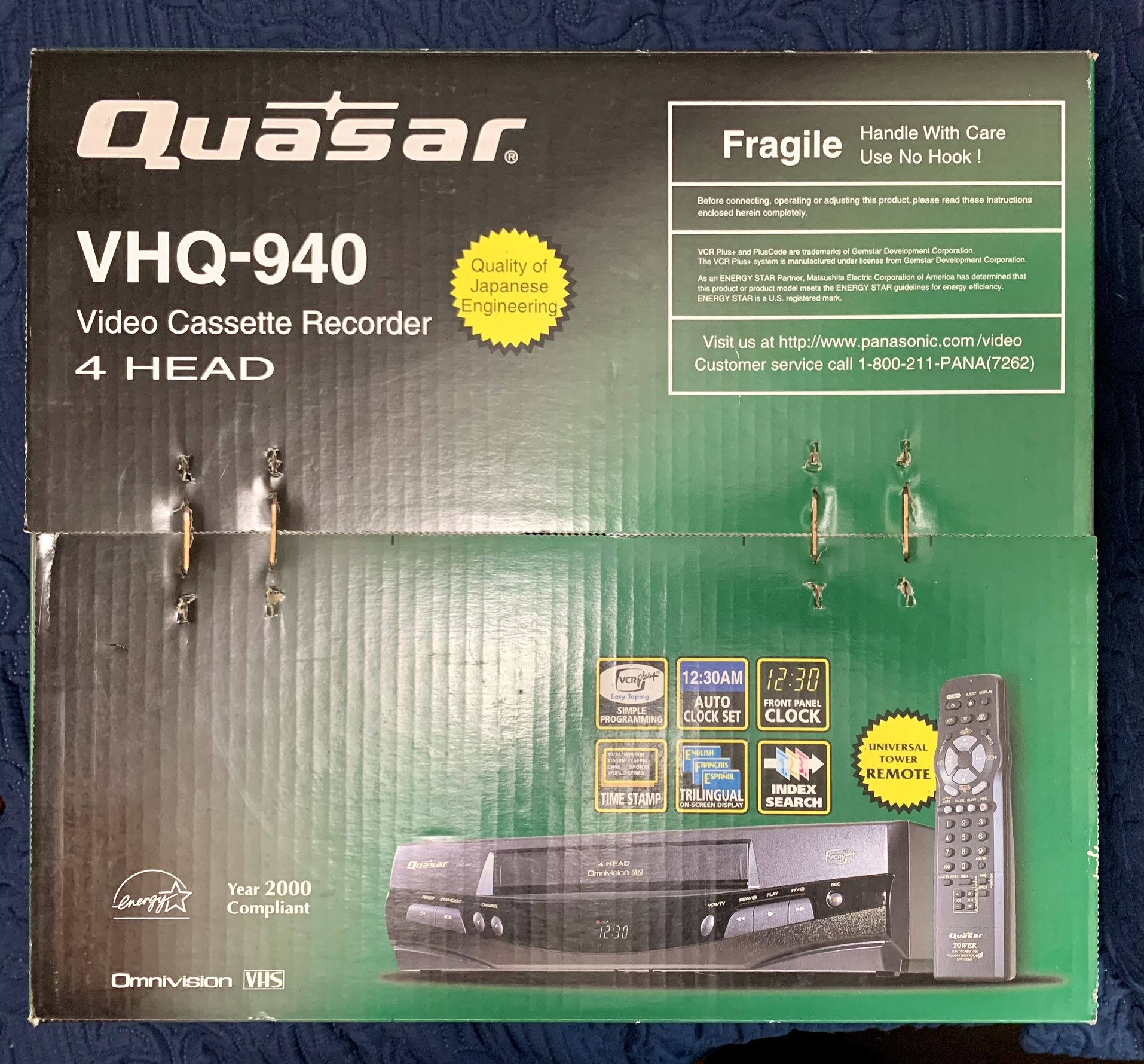 Vintage Panasonic Quasar VHS Player