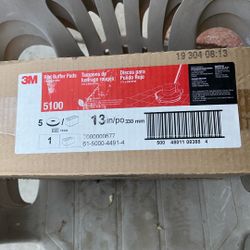 Red Buffer Pads 3 M Is The Box 5 Piece 