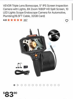 Tools/endoscope camera/borescope camera /snake camera/plumbing camera /automotive camera