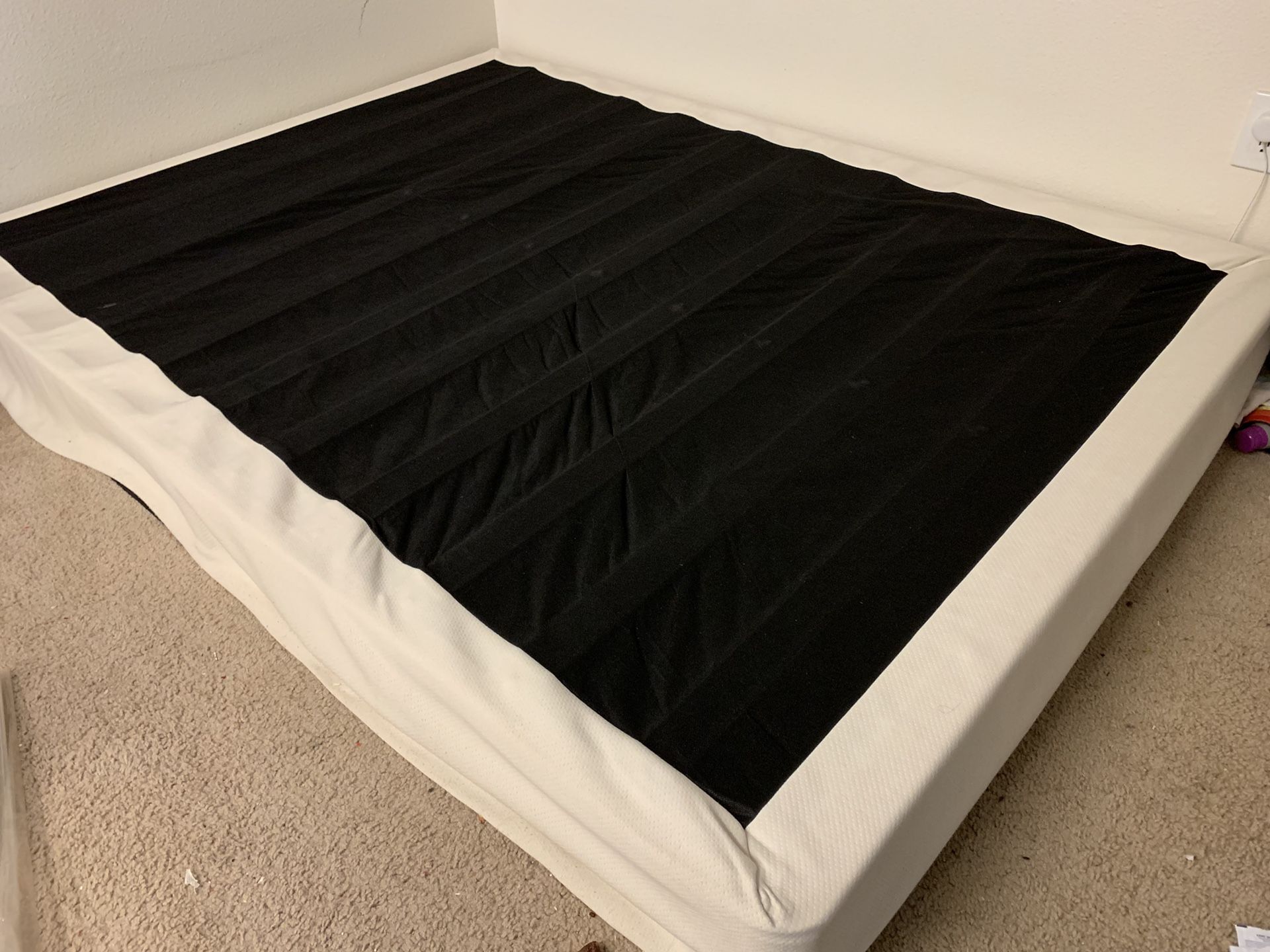 Queen size wood box spring for Sale in Redmond, WA OfferUp