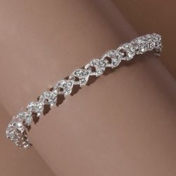 Rhinestone Bracelet Silver