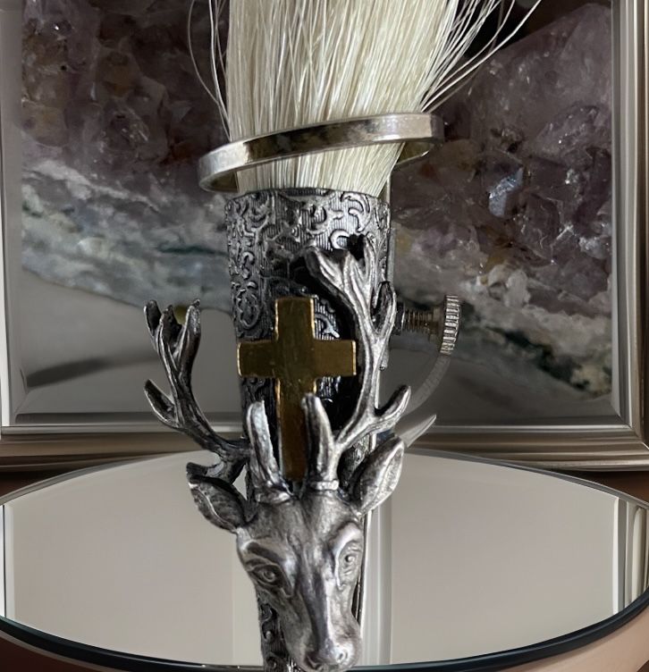 Vintage Scottish Deer Hair Brooch Pin Circa 1950’s