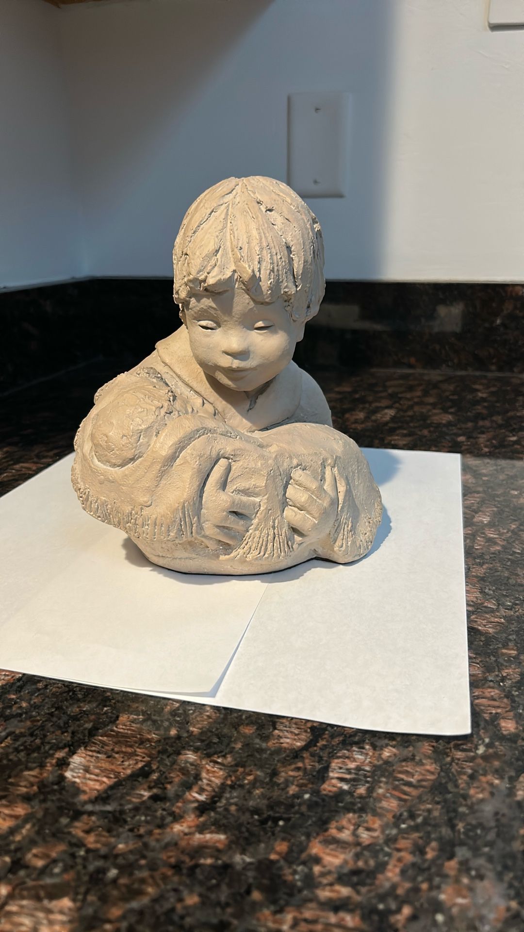 Austin Productions Inc, 1981, Sculpture Boy With Baby