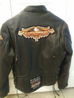 Harley Davidson heavy. Leather