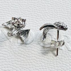 Pandora Game of Thrones Curved Dragon Stud Earrings #292970C01 + FREE Pandora Gift BOX + Tag