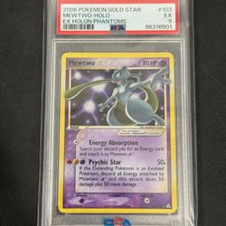 Pokemon Gold Star Mewtwo PSA 5