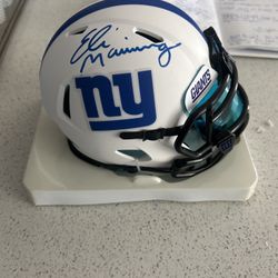 Eli Manning Signed New York Giants Lunar Mini Helmet 