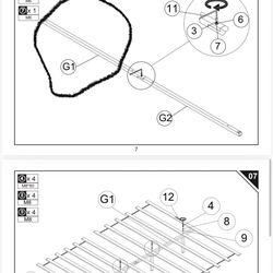 HOMCOM Full Bed Frame with Headboard Full Size ( Only Missing 1 Parts G1)