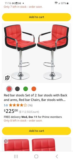 Red Bar Stools Brand New