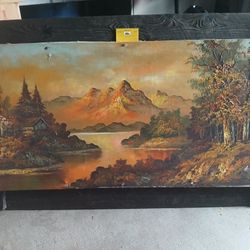 Antique Painting In Oil  real Work