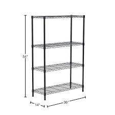 New HDX 4-Tier 14x36x54 Steel Wire Shelving | Model 21436BPS