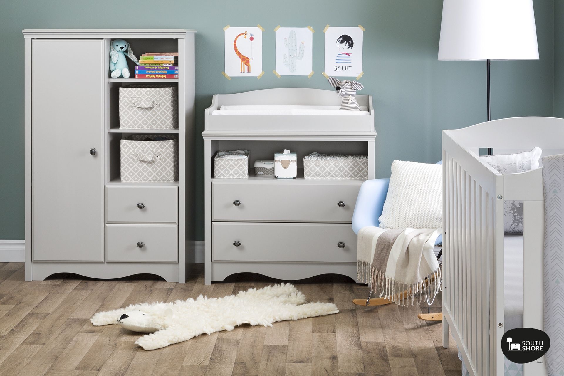South Shore Angel Changing Table with Drawers,
