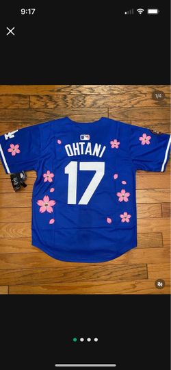 Blue Los Angeles dodgers shohei ohtani Tokyo series jersey
