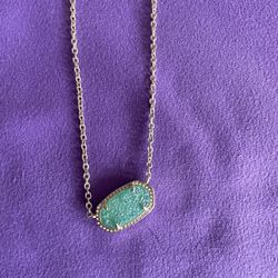 Kendra Scott Elisa Pendant Aqua Druzy - NO LONGER MADE!