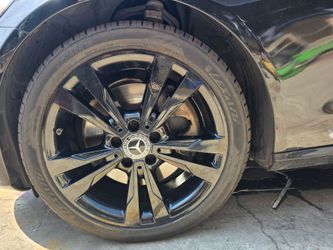ORIGINAL 18" Staggerd Glossy Black Wheels & New Tires For MERCEDES BENZ C300/E350