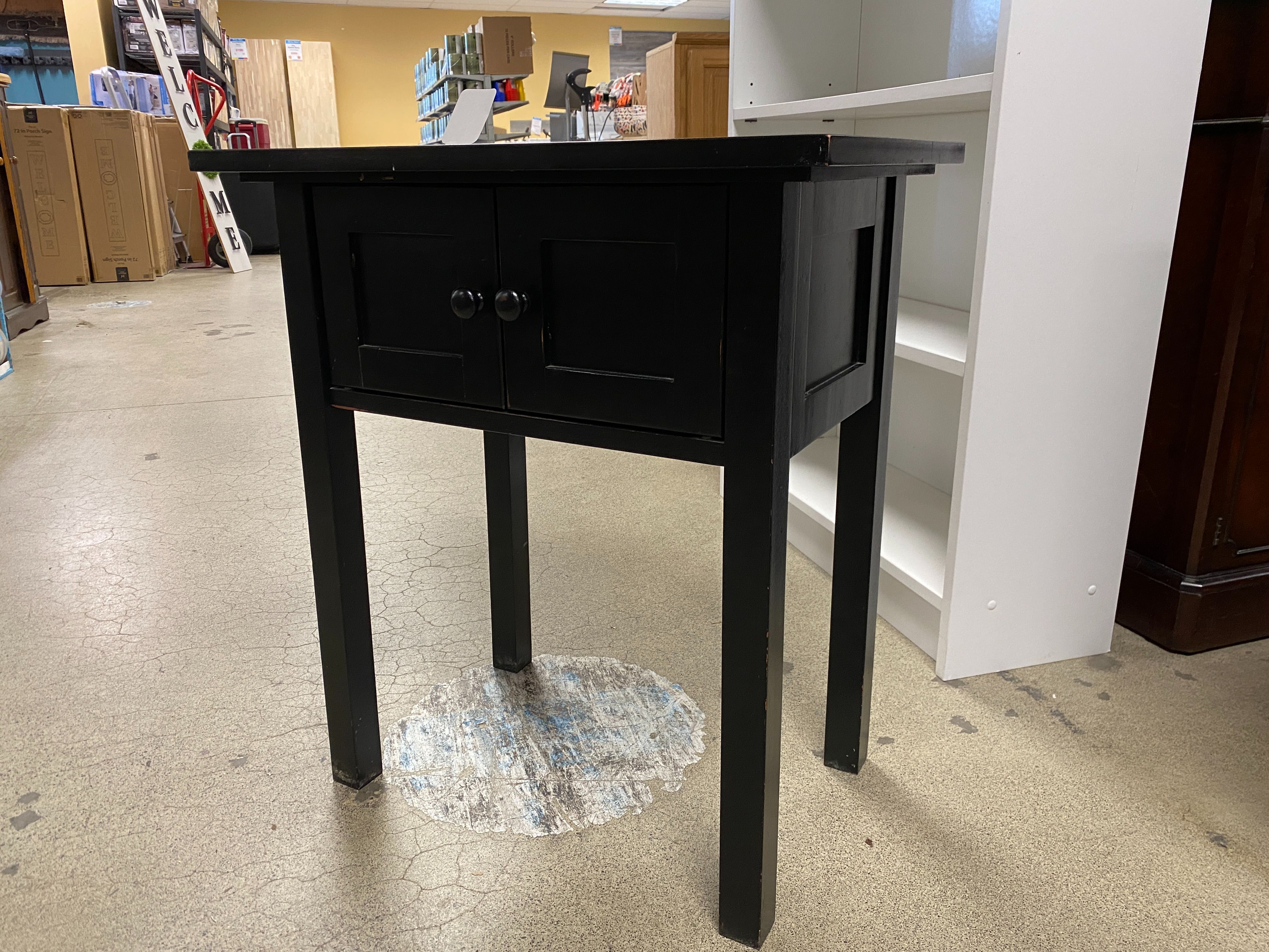 Small End Table w/ Storage Cabinet