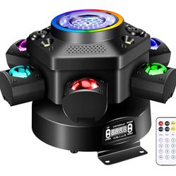 Moving Head DJ Lights with Abyss Tunnel Beam Effect,540°X & 180°Y Multi-Head Rotating Beam,6-Arm Stage Lights with Ring Light Supports Starli=V3-506