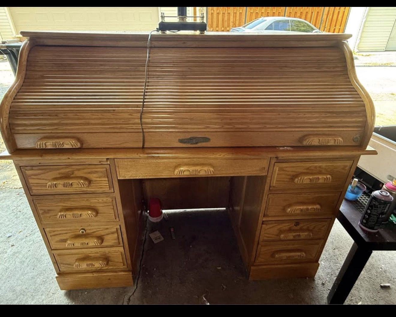 Antique Roll Up Desk