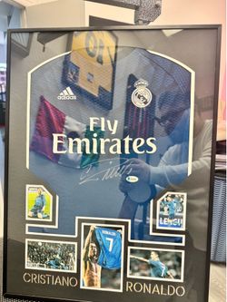Cristiano Ronaldo Jersey signed Framed w/ Beckett COA