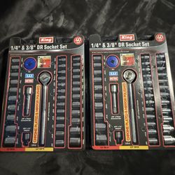 King   40 piece  1/4" & 3/8" DR Socket Set