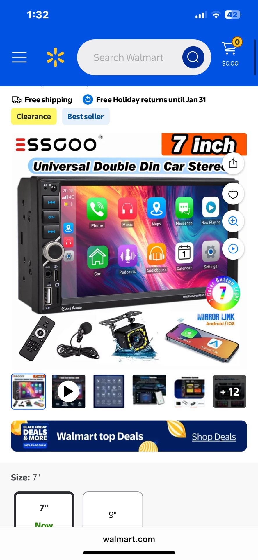 essgoo car stereo with carplay!