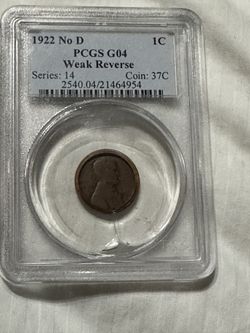 1922 No D Pcgs  G04. Weak Reverse. 