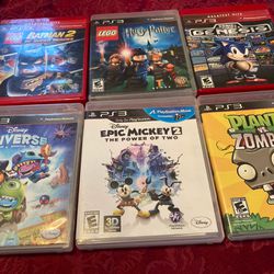 PS3 Games.  (Lot Of 6)