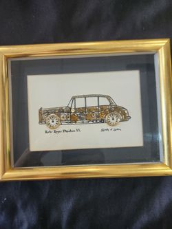Framed Rolls-Royce Phantom VI Art by J. Kersh of London