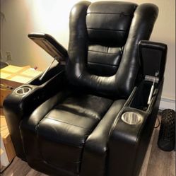 Power Recliner Chair With Cup Holders 