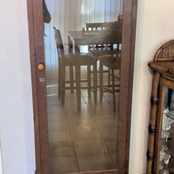 Vintage Solid Wood Rifle Cabinet – Display or Bar Cabinet Potential