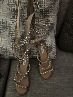 Beige Steve Madden Gladiator Sandals