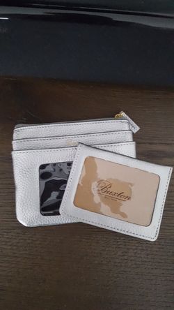 Ladies silver ID /change purse, new