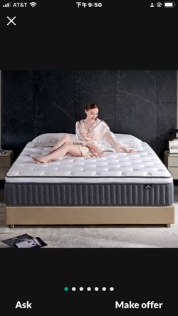 Queen Size Mattress 12 Inch, Hybrid Memory Foam Mattress with Zoned Pocket Coils Support and Motion Isolation Design, Strengthen Edge Support,CertiPUR