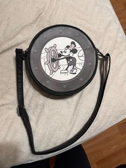 Mickey Mouse Steamboat Willie Round Crossbody Bag