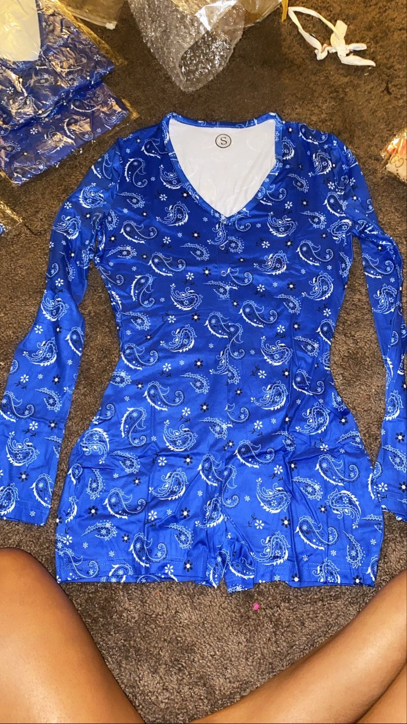 BLUE BANDANA ONESIE